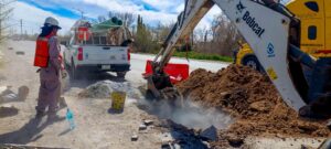 Atiende JMAS tres hundimientos por cola.pso de drenaje en distintos puntos