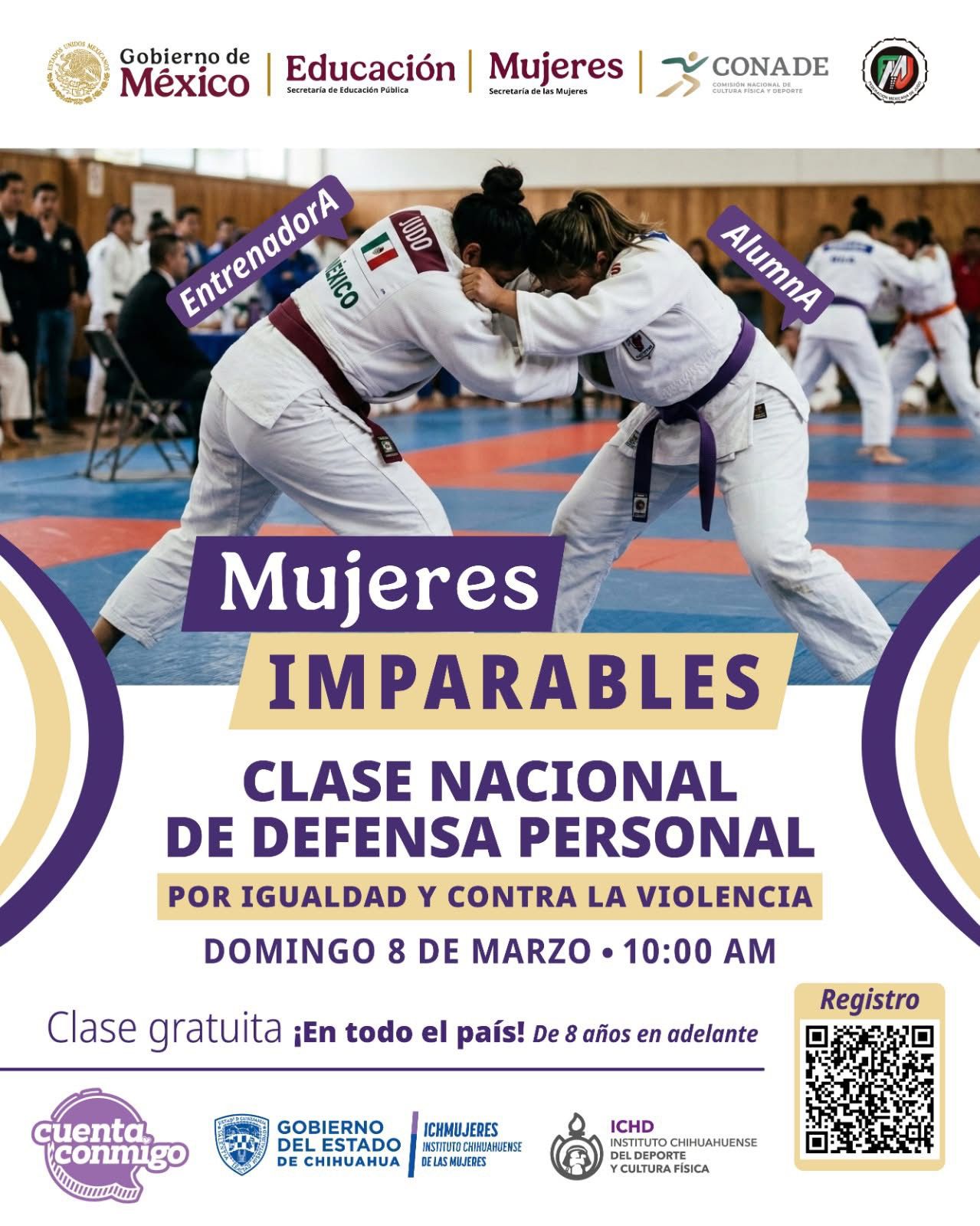 Invita Gobierno del Estado a Clase Nacional de Defensa Personal en Ciudad Juárez