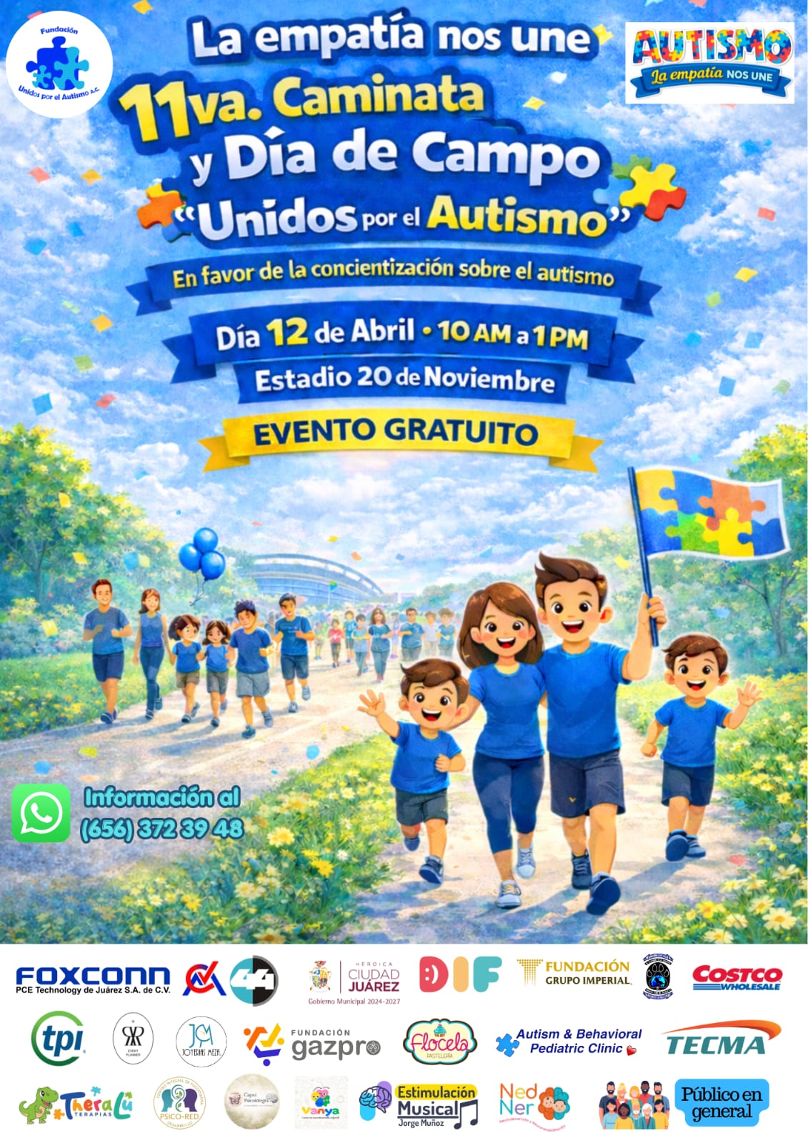 Invitan a la 11va Caminata “Unidos por el Autismo”