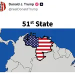 Trump publica en su red social imagen de Venezuela como el estado número 51 de EU
