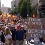 Protestan derechistas contra el presidente de España por crisis en Ceuta